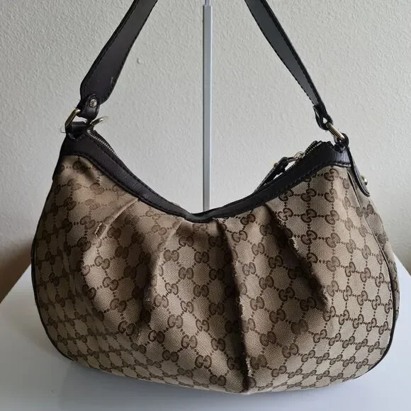 Gucci GG monogram Sukey Hobo Bag Brown - Picture 2 of 16